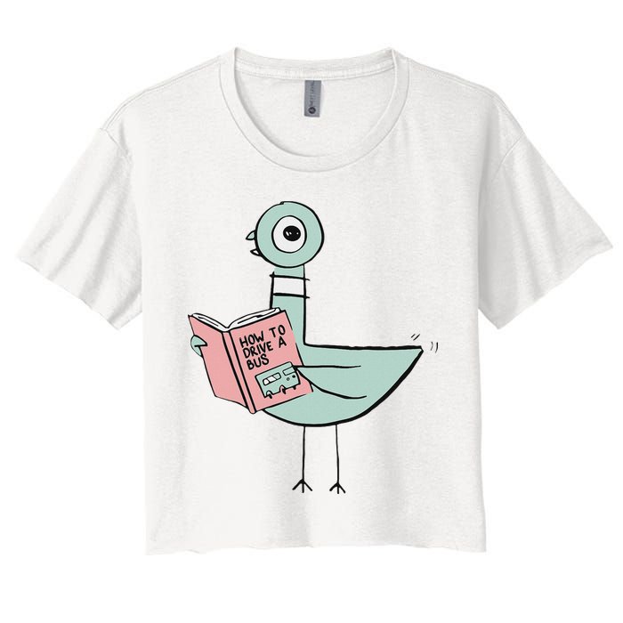 Driven To Read Pigeon Library Reading Books Crop Top