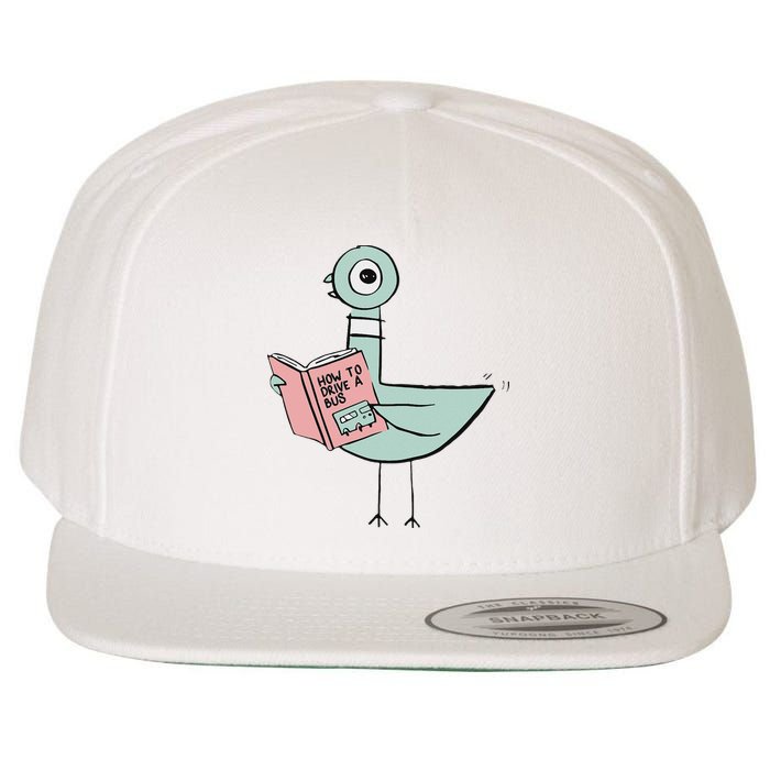 Driven To Read Pigeon Library Reading Books Wool Snapback Cap
