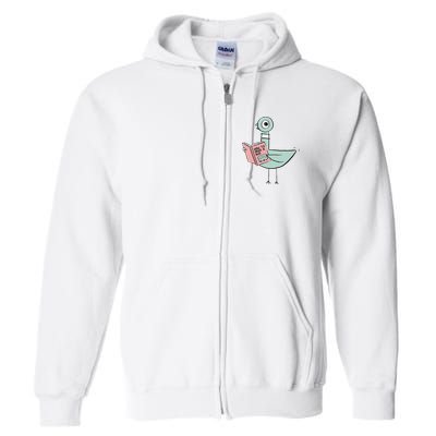 Driven To Read Pigeon Library Reading Books Full Zip Hoodie