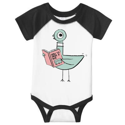 Driven To Read Pigeon Library Reading Books Infant Baby Jersey Bodysuit