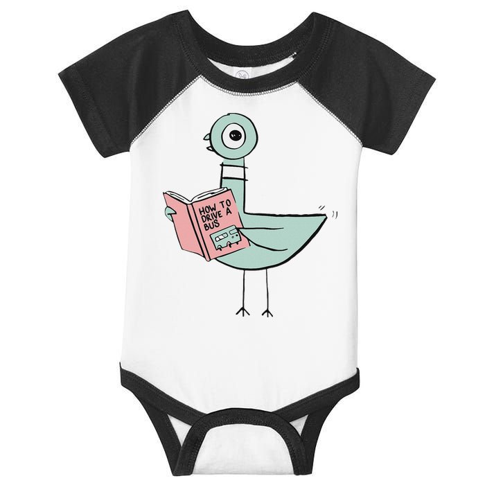 Driven To Read Pigeon Library Reading Books Infant Baby Jersey Bodysuit