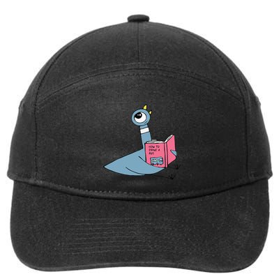 Driven To Read Pigeon Library Reading Books Reader 7-Panel Snapback Hat
