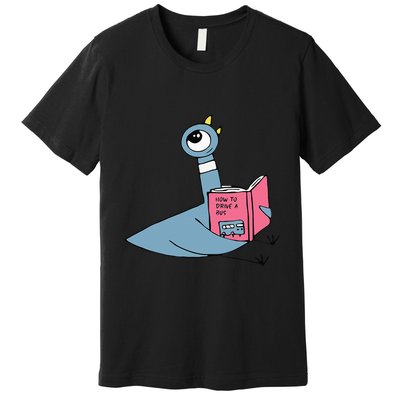 Driven To Read Pigeon Library Reading Books Reader Premium T-Shirt