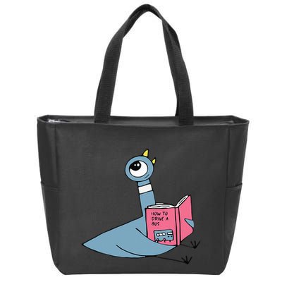 Driven To Read Pigeon Library Reading Books Reader Zip Tote Bag