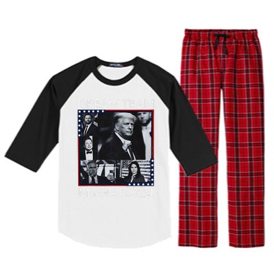 Dream Team Republican Trump Vance 2024 Raglan Sleeve Pajama Set