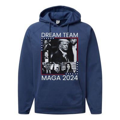 Dream Team Republican Trump Vance 2024 Performance Fleece Hoodie