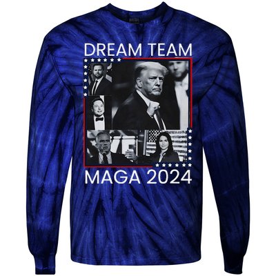 Dream Team Republican Trump Vance 2024 Tie-Dye Long Sleeve Shirt