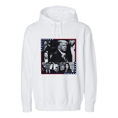 Dream Team Republican Trump Vance 2024 Garment-Dyed Fleece Hoodie