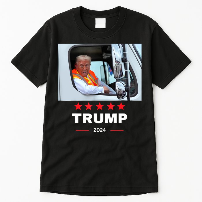 Donald Trump Rides In Garbage Truck Tall T-Shirt