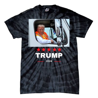 Donald Trump Rides In Garbage Truck Tie-Dye T-Shirt