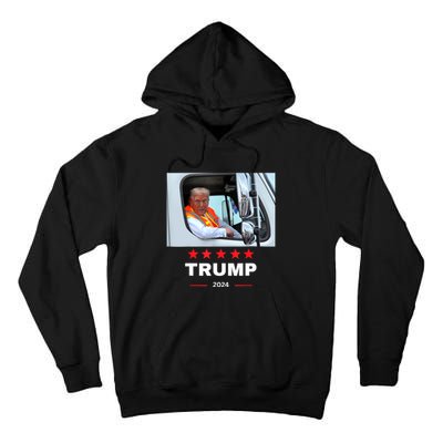 Donald Trump Rides In Garbage Truck Tall Hoodie