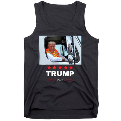 Donald Trump Rides In Garbage Truck Tank Top