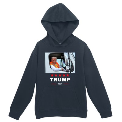 Donald Trump Rides In Garbage Truck Urban Pullover Hoodie