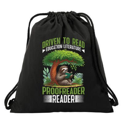 Driven To Read Education Literature Proofreader Reader Drawstring Bag
