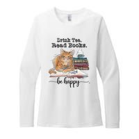 Drink Tea Read Books Womens CVC Long Sleeve Shirt