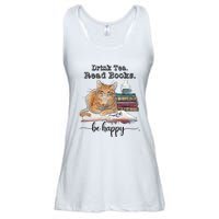 Drink Tea Read Books Ladies Essential Flowy Tank