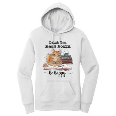 Drink Tea Read Books Women's Pullover Hoodie