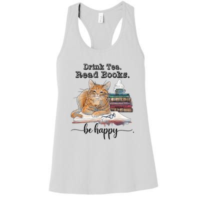 Drink Tea Read Books Women's Racerback Tank