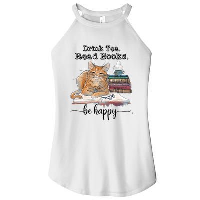 Drink Tea Read Books Women’s Perfect Tri Rocker Tank