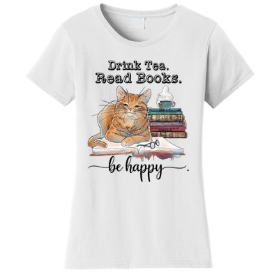 Drink Tea Read Books Women's T-Shirt