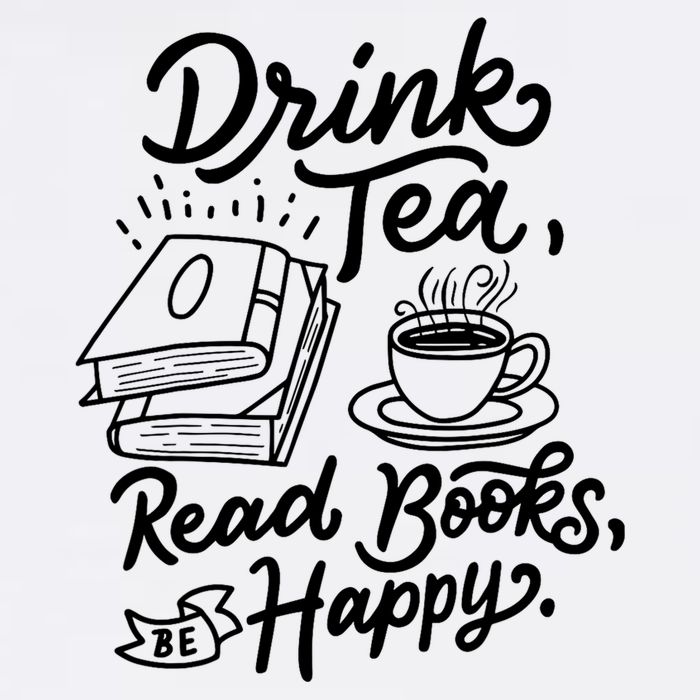 Drink Tea Read Books Be Happy Geeky Book Worm Mousepad
