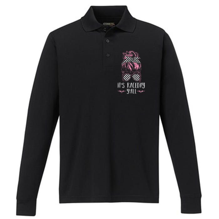 Dirt Track Racing Race ItS Race Day YAll Car Racing Performance Long Sleeve Polo