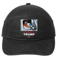 Donald Trump Rides In Garbage Truck 7-Panel Snapback Hat