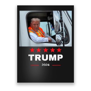 Donald Trump Rides In Garbage Truck Poster