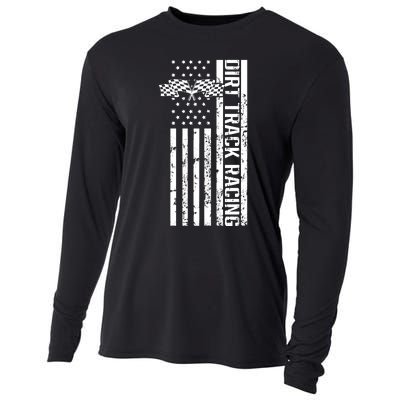 Dirt Track Racing Usa Flag American Motocross Stock Car Race Cooling Performance Long Sleeve Crew