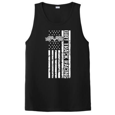 Dirt Track Racing Usa Flag American Motocross Stock Car Race PosiCharge Competitor Tank