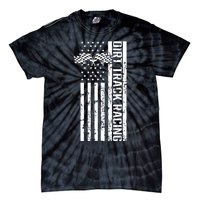 Dirt Track Racing Usa Flag American Motocross Stock Car Race Tie-Dye T-Shirt