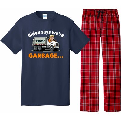 Donald Trump Rides A Garbage Truck Pajama Set