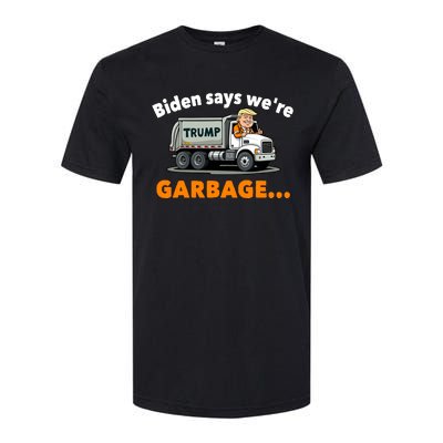 Donald Trump Rides A Garbage Truck Softstyle® CVC T-Shirt