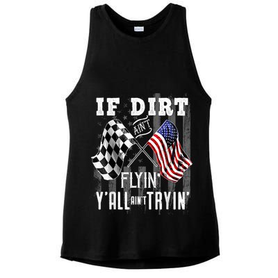 Dirt Track Racing Motocross Stock Car Racing Funny Gift Ladies PosiCharge Tri-Blend Wicking Tank