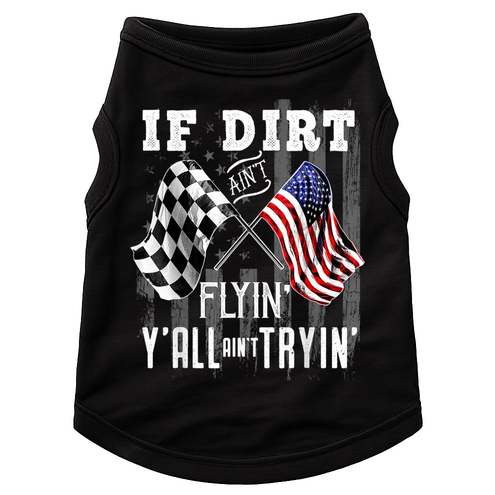 Dirt Track Racing Motocross Stock Car Racing Funny Gift Doggie Tank