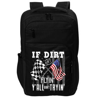 Dirt Track Racing Motocross Stock Car Racing Funny Gift Impact Tech Backpack