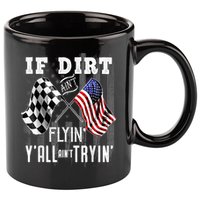 Dirt Track Racing Motocross Stock Car Racing Funny Gift 11oz C Handle Ceramic Mug