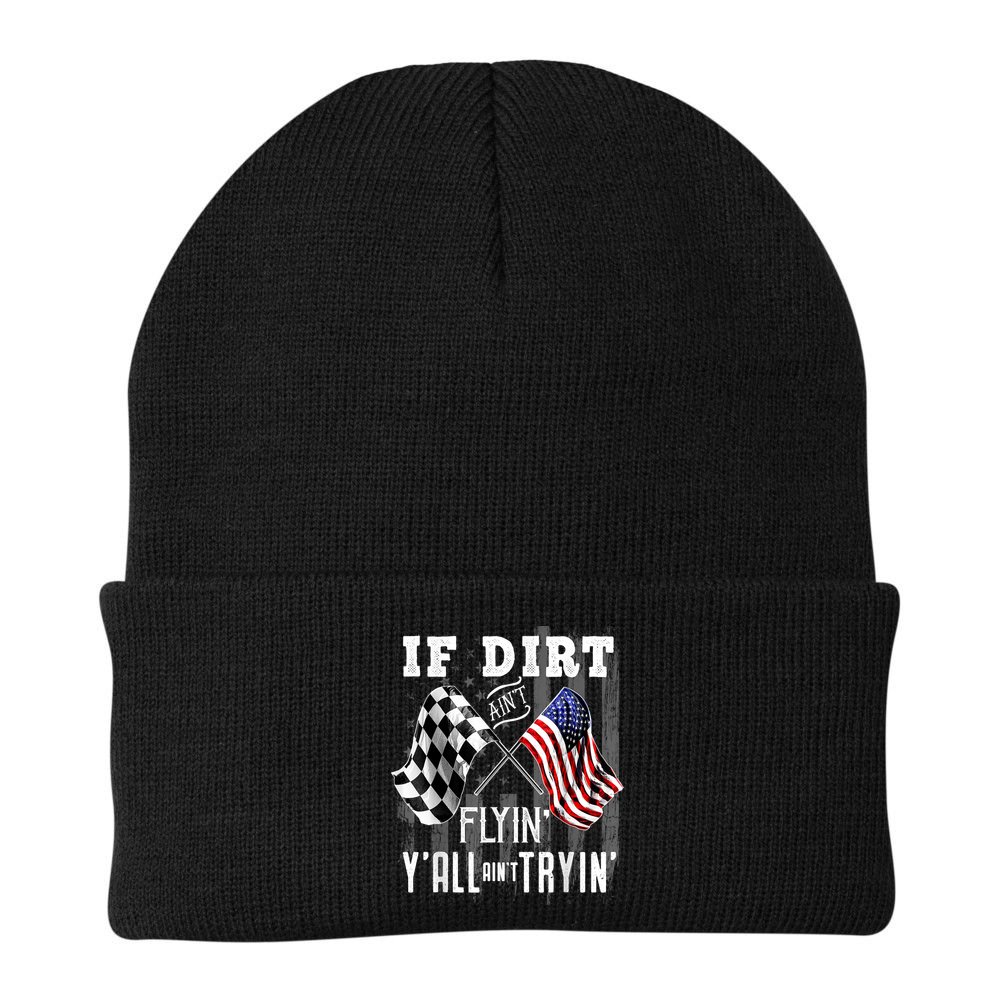 Dirt Track Racing Motocross Stock Car Racing Funny Gift Beanie