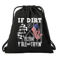 Dirt Track Racing Motocross Stock Car Racing Funny Gift Drawstring Bag