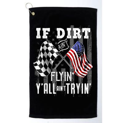 Dirt Track Racing Motocross Stock Car Racing Funny Gift Golf Towel