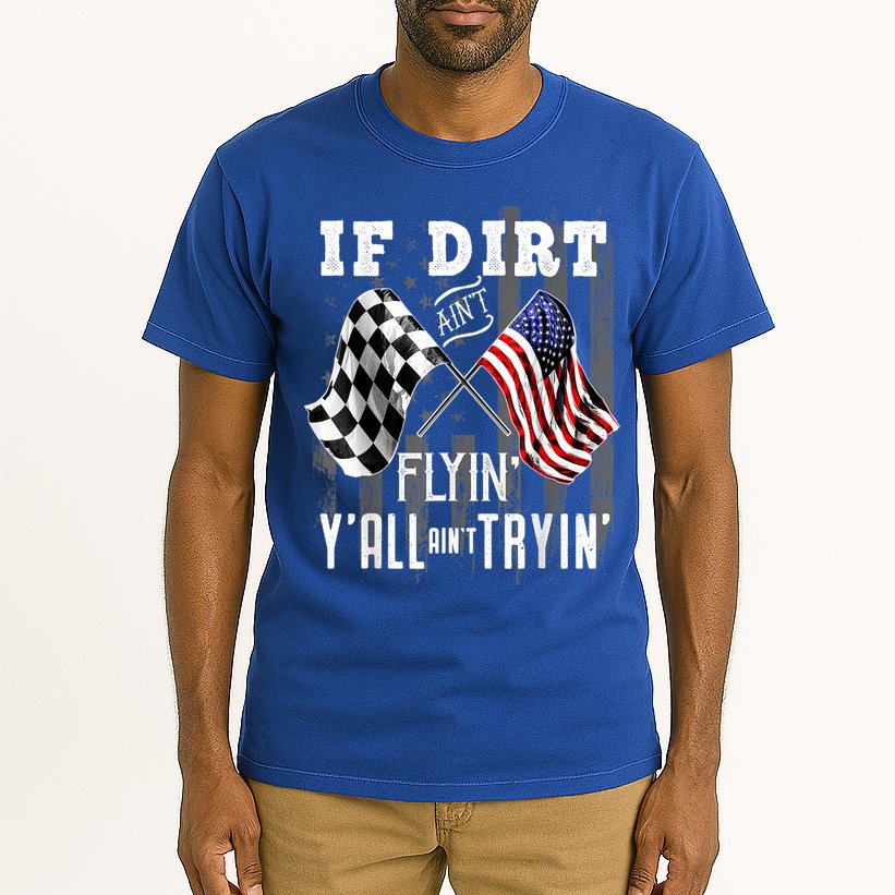 Dirt Track Racing Motocross Stock Car Racing Funny Gift Tall T-Shirt