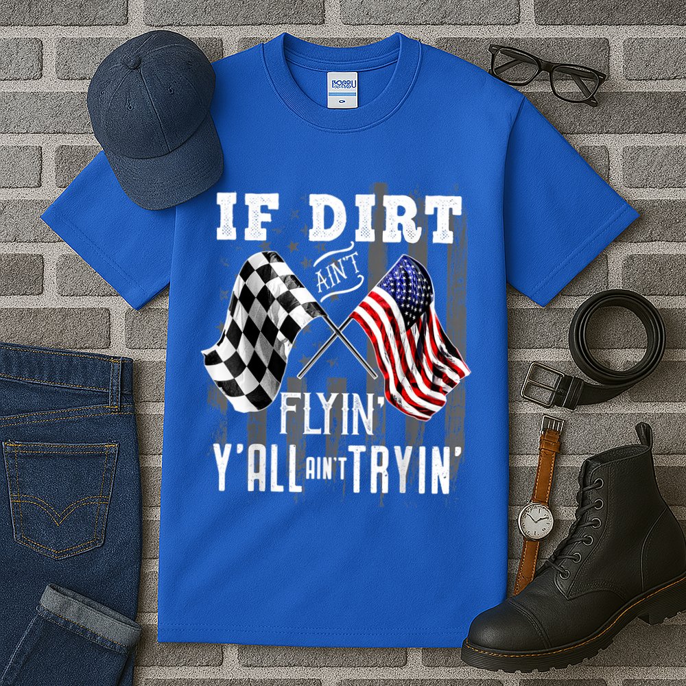 Dirt Track Racing Motocross Stock Car Racing Funny Gift Tall T-Shirt