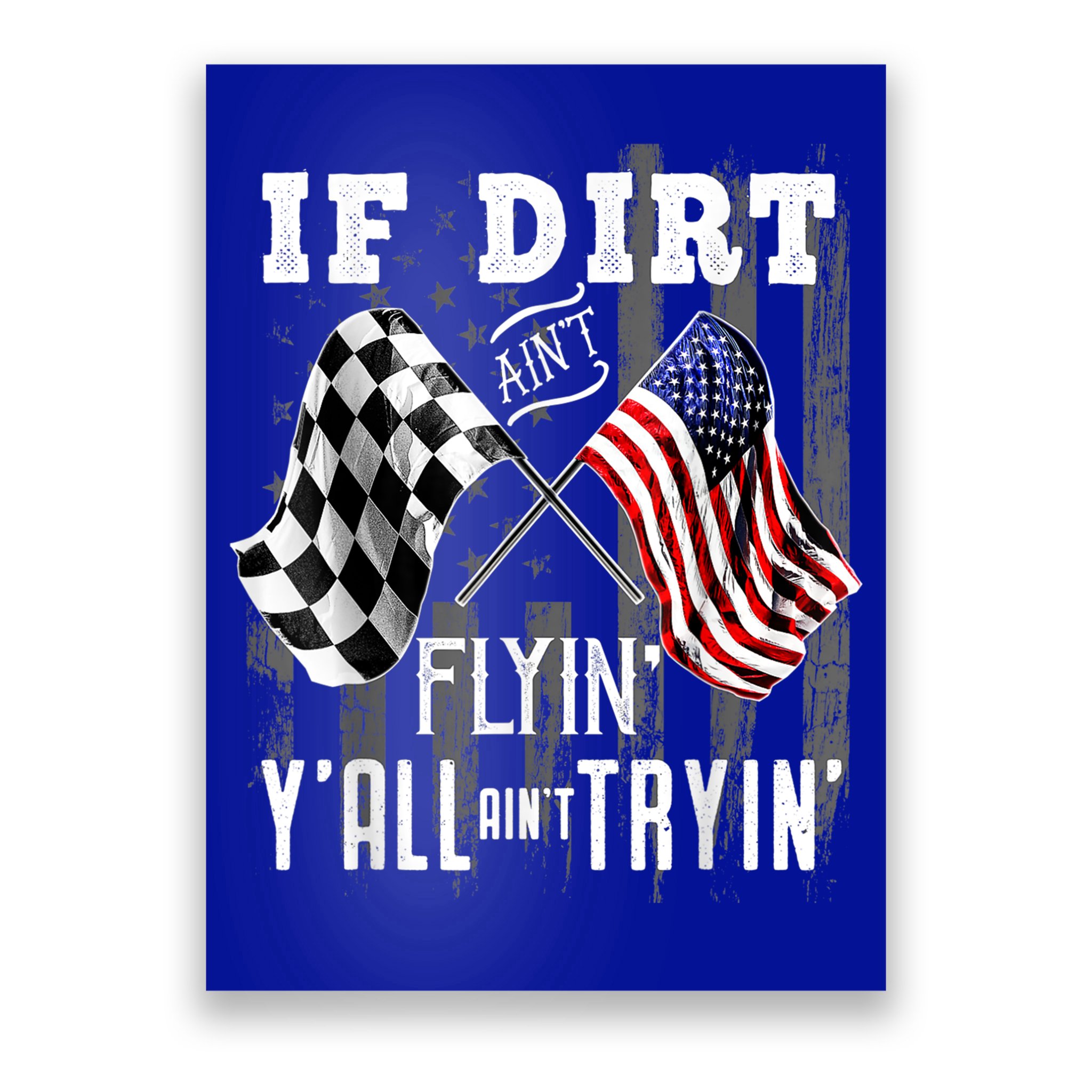 Dirt Track Racing Motocross Stock Car Racing Funny Gift Poster