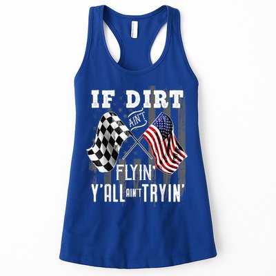 Dirt Track Racing Motocross Stock Car Racing Funny Gift Womens Tank Top