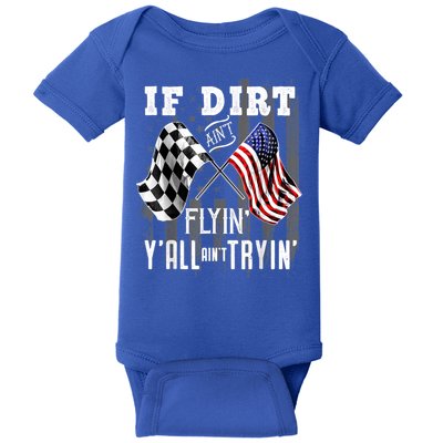Dirt Track Racing Motocross Stock Car Racing Funny Gift Baby Bodysuit