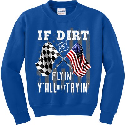 Dirt Track Racing Motocross Stock Car Racing Funny Gift Kids Sweatshirt