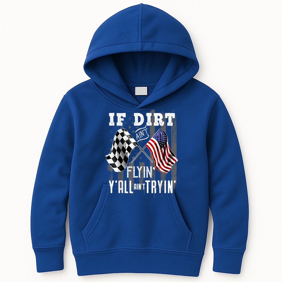 Dirt Track Racing Motocross Stock Car Racing Funny Gift Kids Hoodie