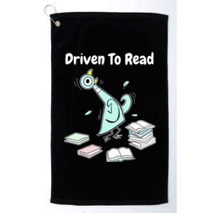 Driven To Read Pigeon Library Reading Books Reader Funny Platinum Collection Golf Towel