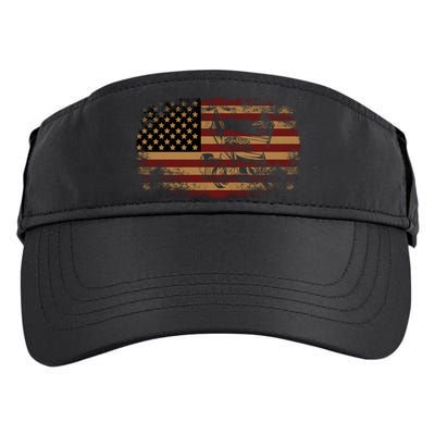 Dirt Track Racing Sprint Car Vintage Usa American Flag Gift Adult Drive Performance Visor