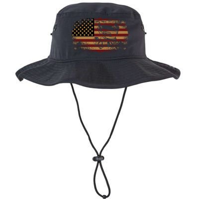 Dirt Track Racing Sprint Car Vintage Usa American Flag Gift Bucket Hat